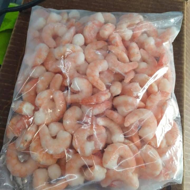 Mariscos Crustaceo - Camarones crudos y cocidos