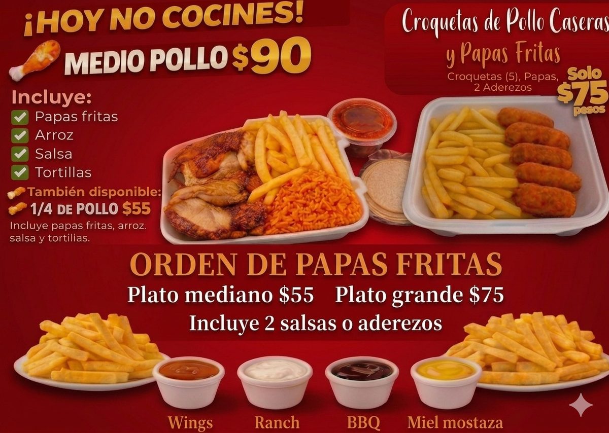 Pollo rostizado EL POLLO NICE, $165 y sorteo semanal