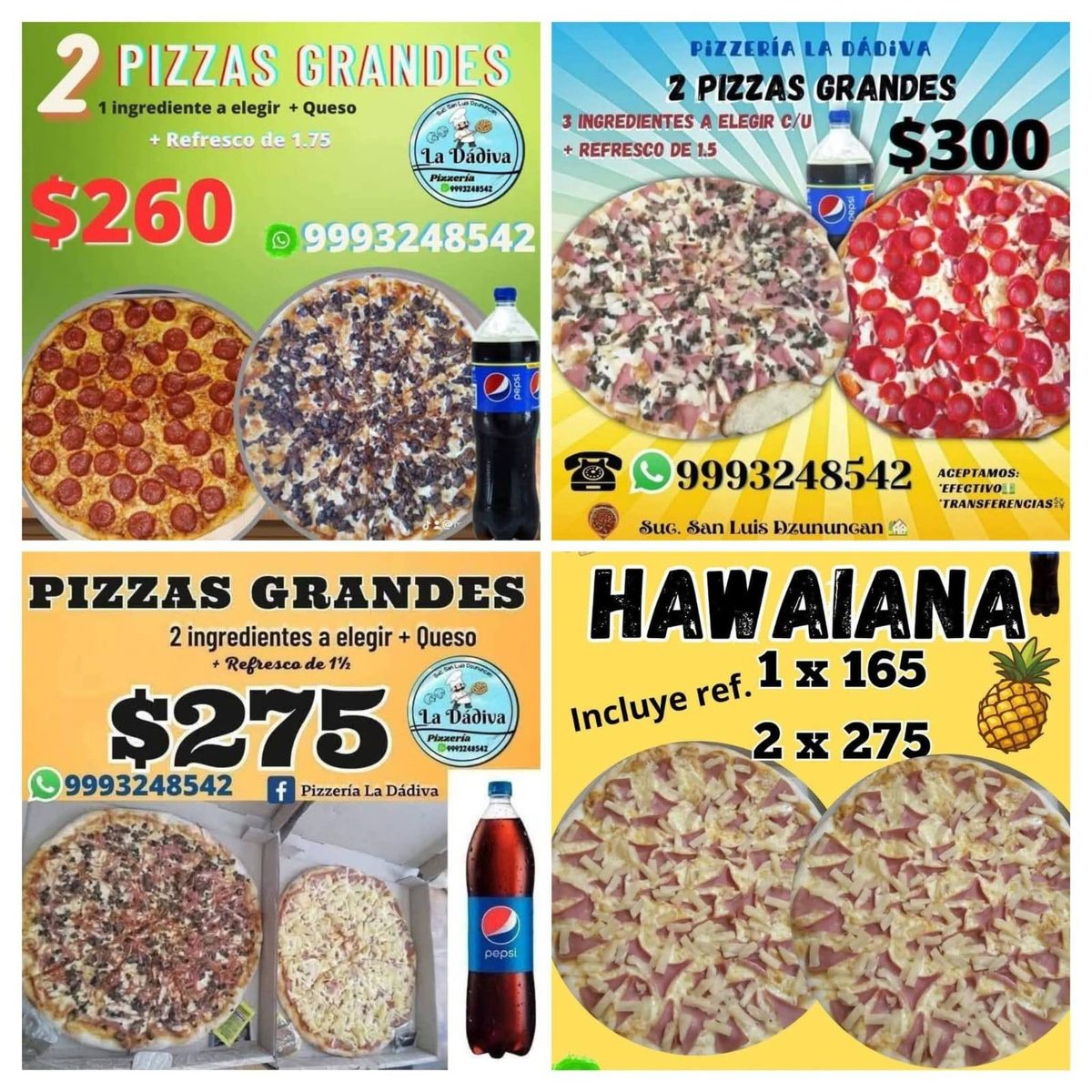 Pizzas Recién Salidas del Horno, Pizzería La Dádiva