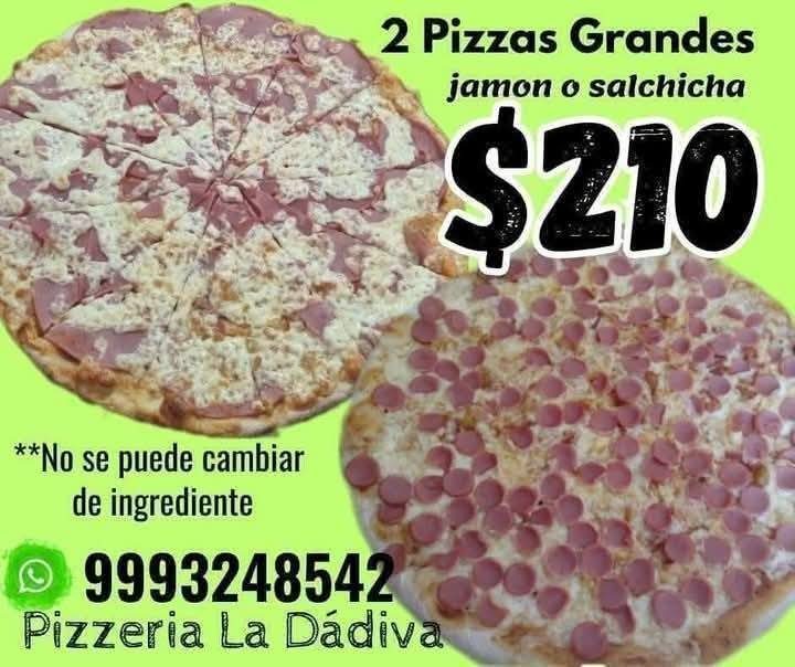 Pizzas Recién Salidas del Horno, Pizzería La Dádiva