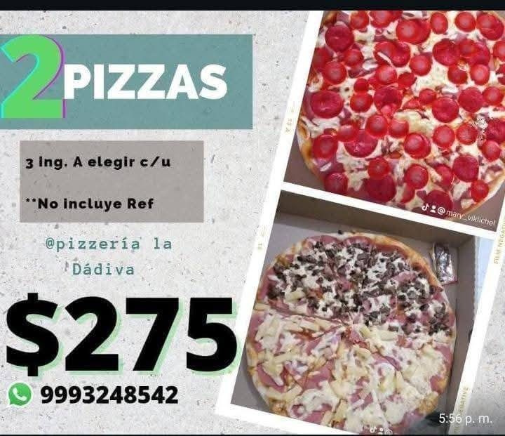 Pizzas Recién Salidas del Horno, Pizzería La Dádiva