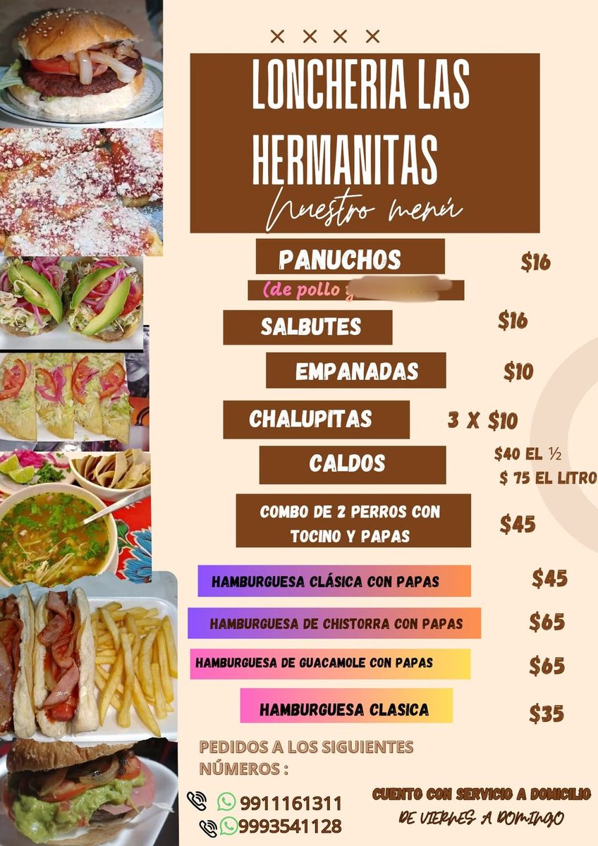 Lonchería Las Hermanitas: Cenas y Antojitos Mexicanos a Domicilio