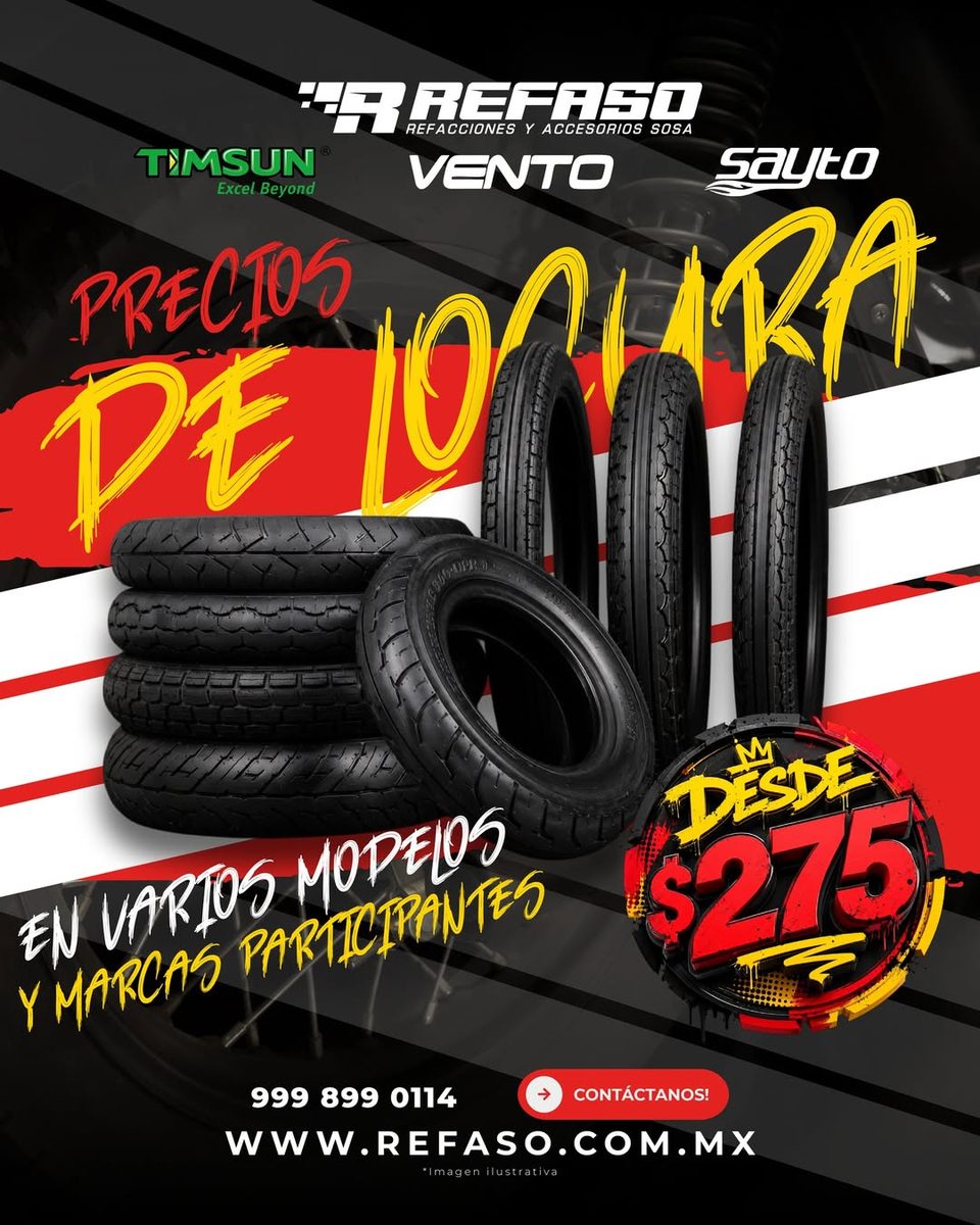 Llantas para Moto — Díaz Ordaz