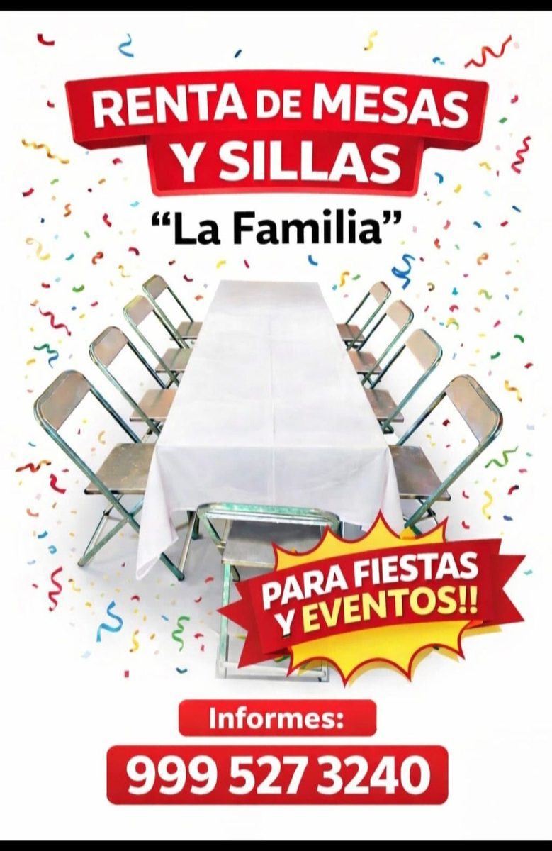 Renta de Mesas y Sillas — Kanasín