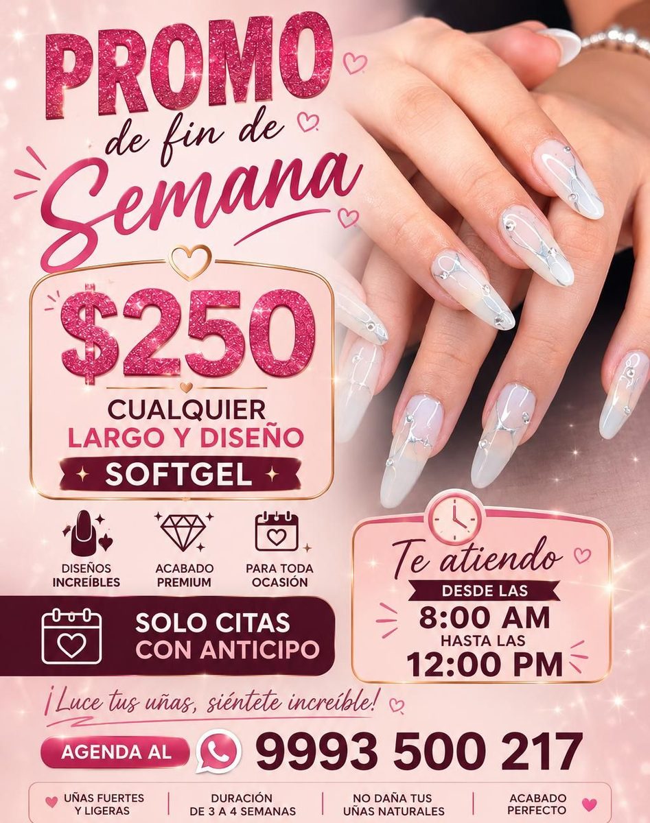 Uñas Soft Gel — Kanasín