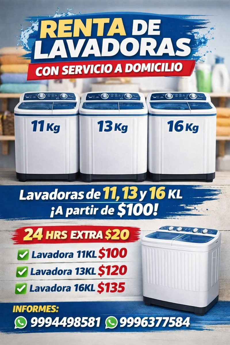 Renta de Lavadoras — Kanasín