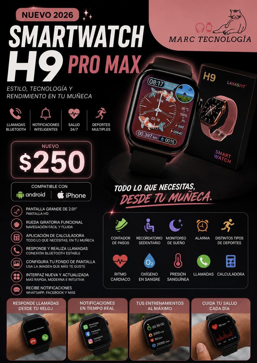 Smartwatch H9 Pro Max — Kanasín