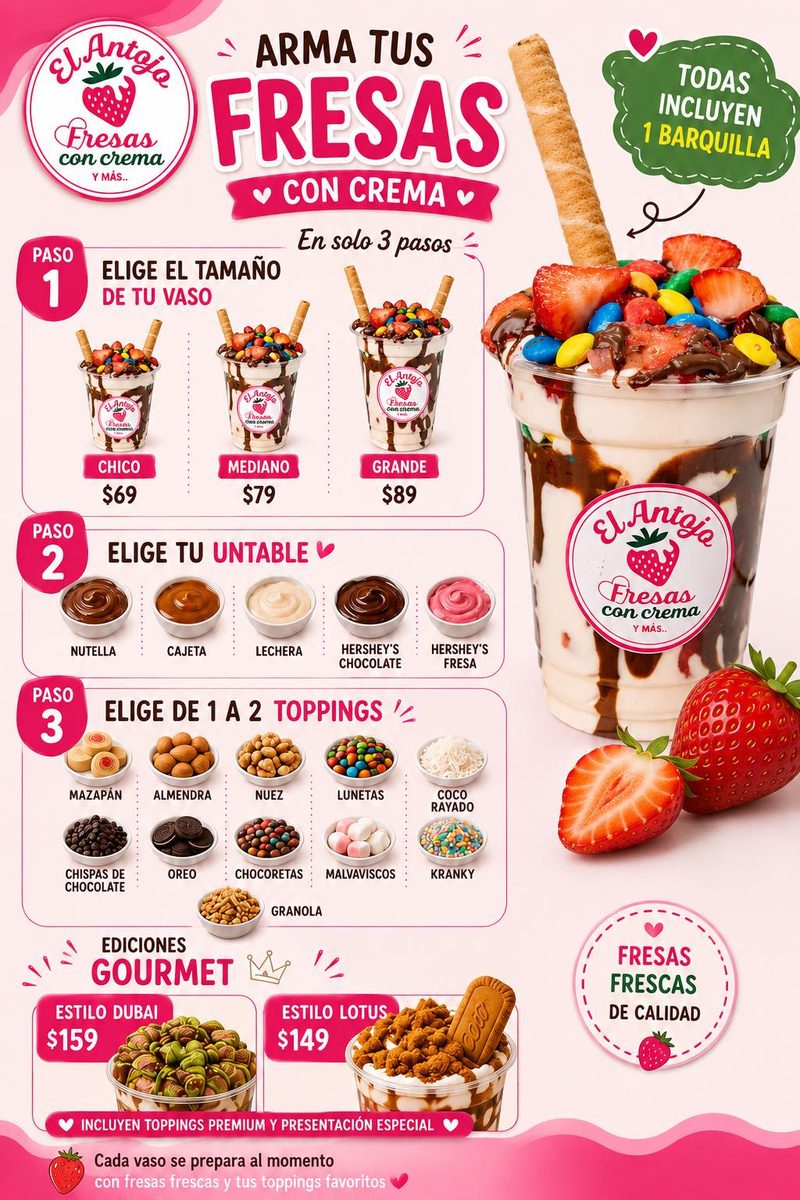 El Antojo Fresas con Crema — Díaz Ordaz