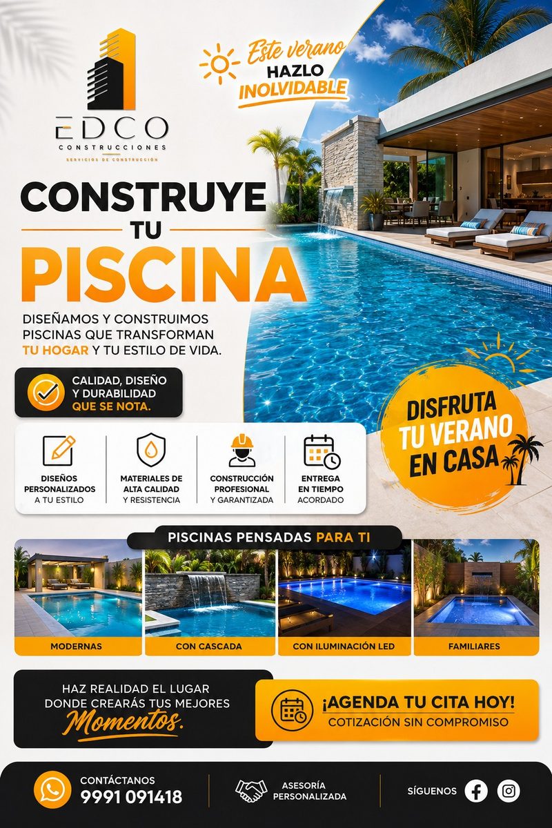 Construcción de Piscinas — Díaz Ordaz