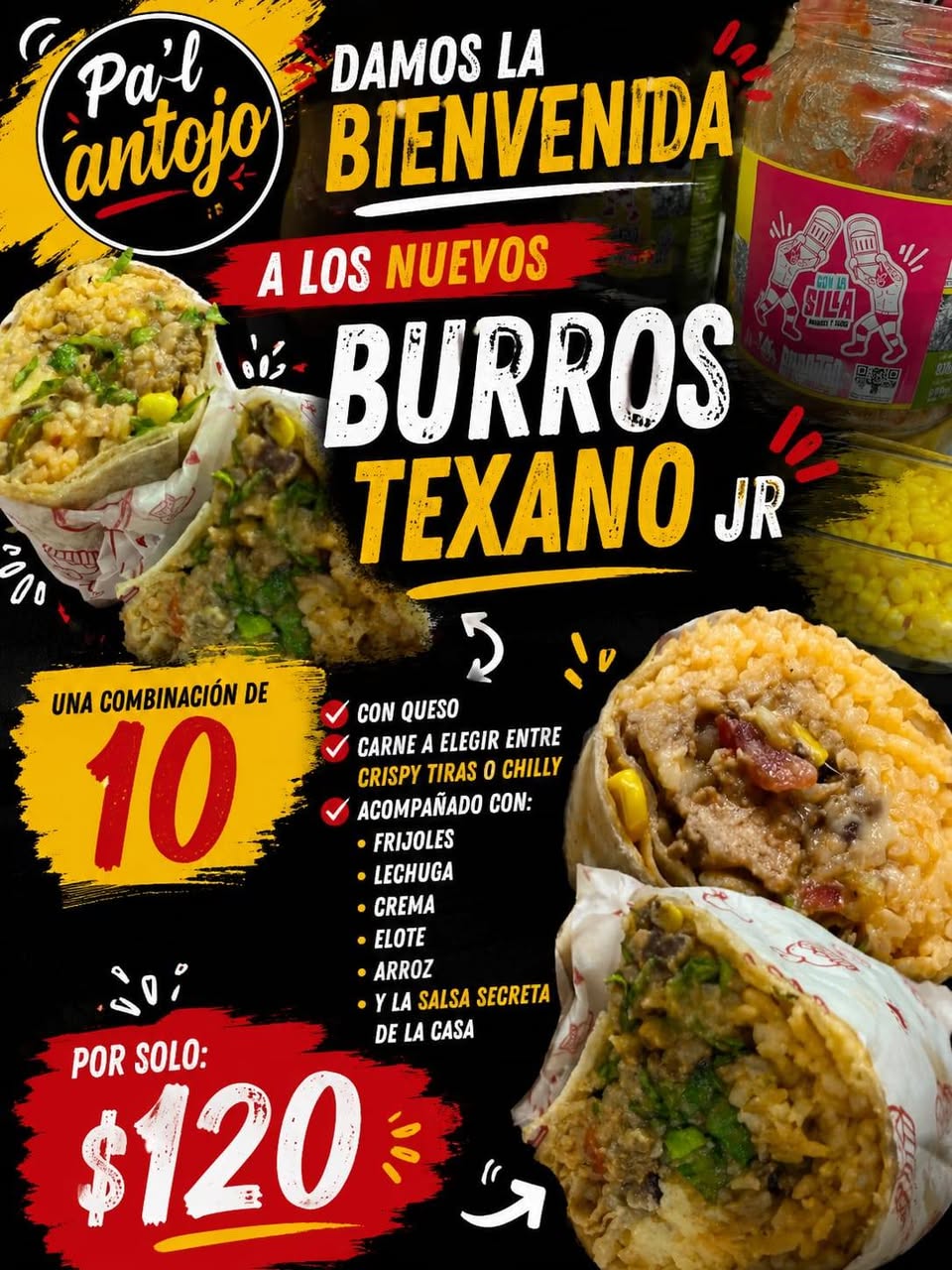 Pal'Antojo: Hamburguesas, Pastas y Burritos Texanos con Sabor Casero