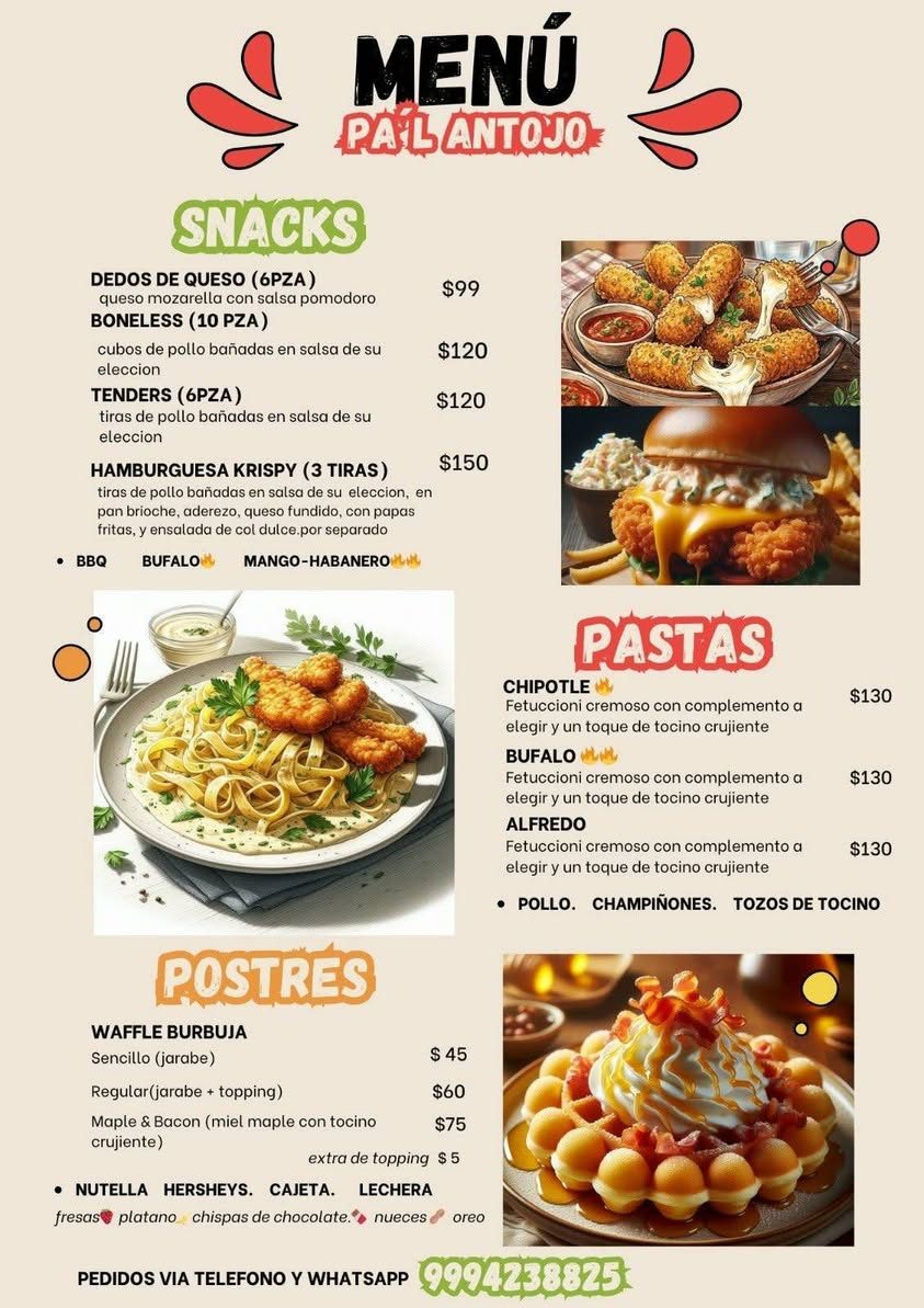 Pal'Antojo, Hamburguesas y Pastas