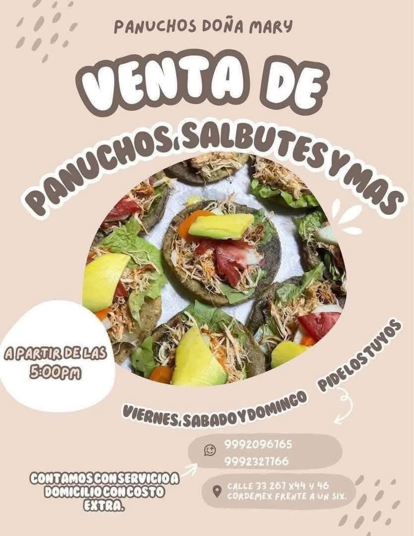 Panuchos Doña Mary: Deliciosos Panuchos, Salbutes, Tostadas y Tortas