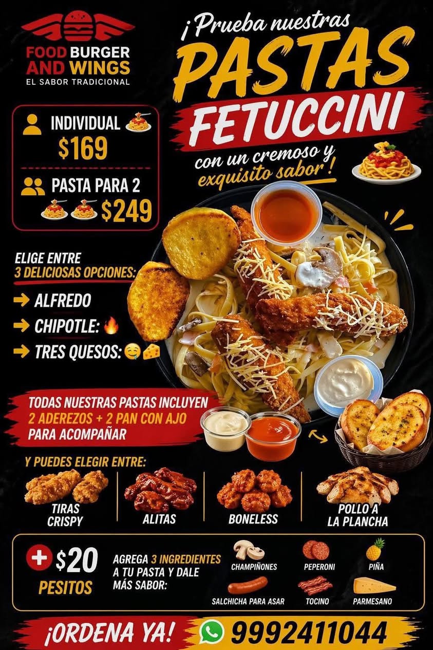 Pasta Fettuccini Artesanal con Sabores Exquisitos y Opciones Gourmet