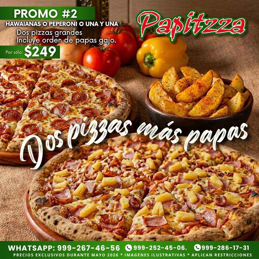 Pepitzza: Promo Exclusiva de Mayo con Pizza Grande Hawaiana y Peperoni