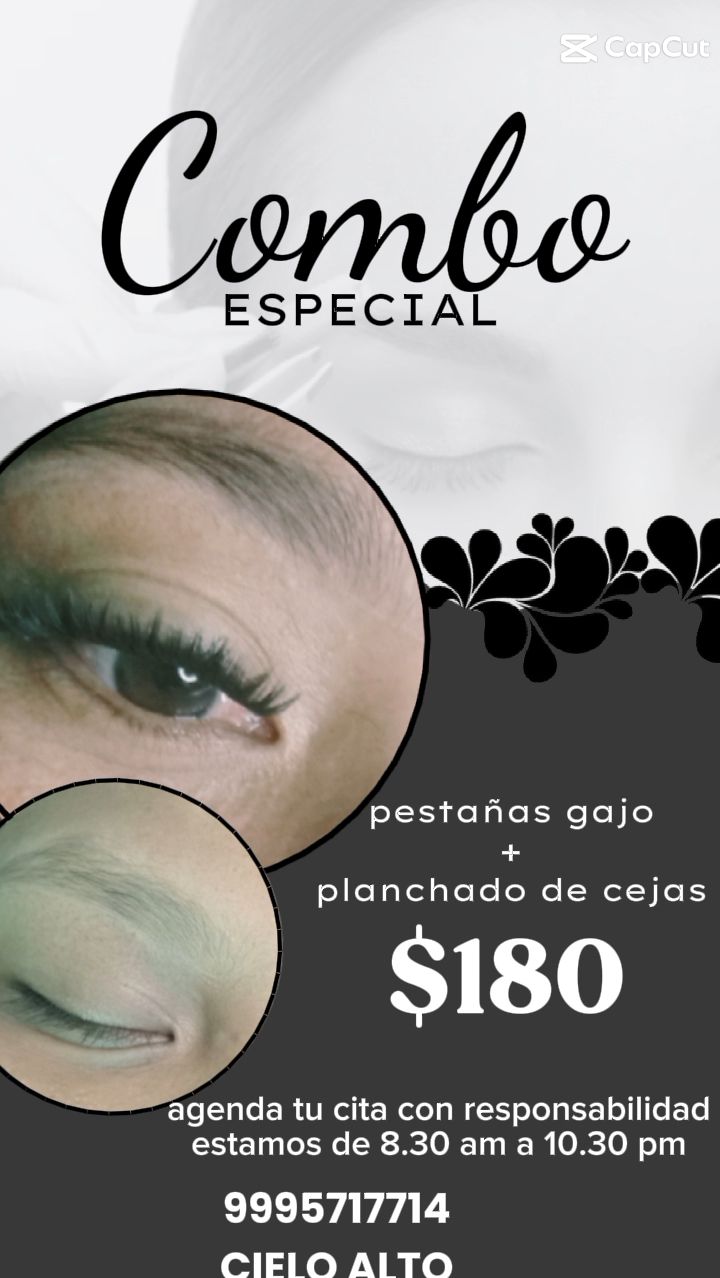 Pestañas Gajo y Planchado de Cejas con Diseño Especiales