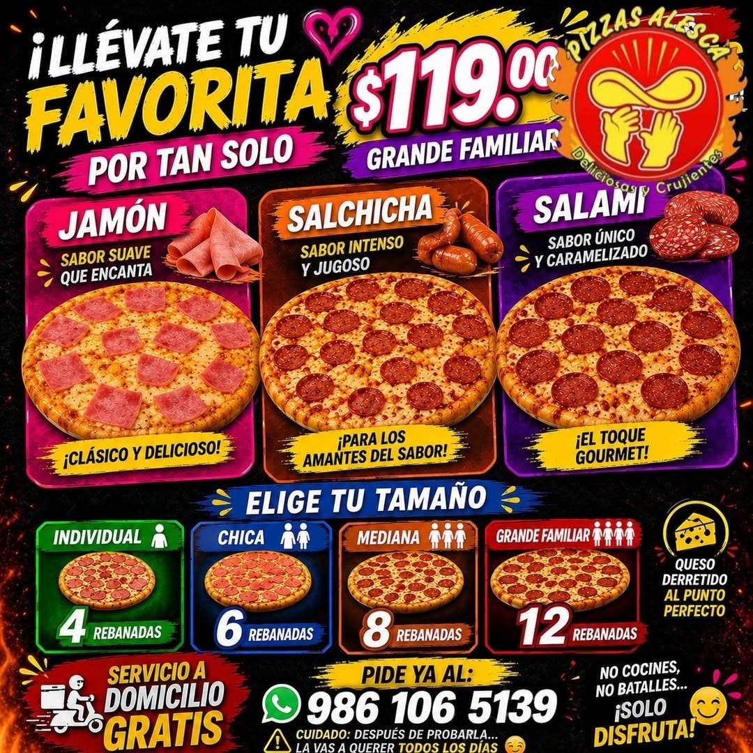 Pizza Grande Familiar Alesca