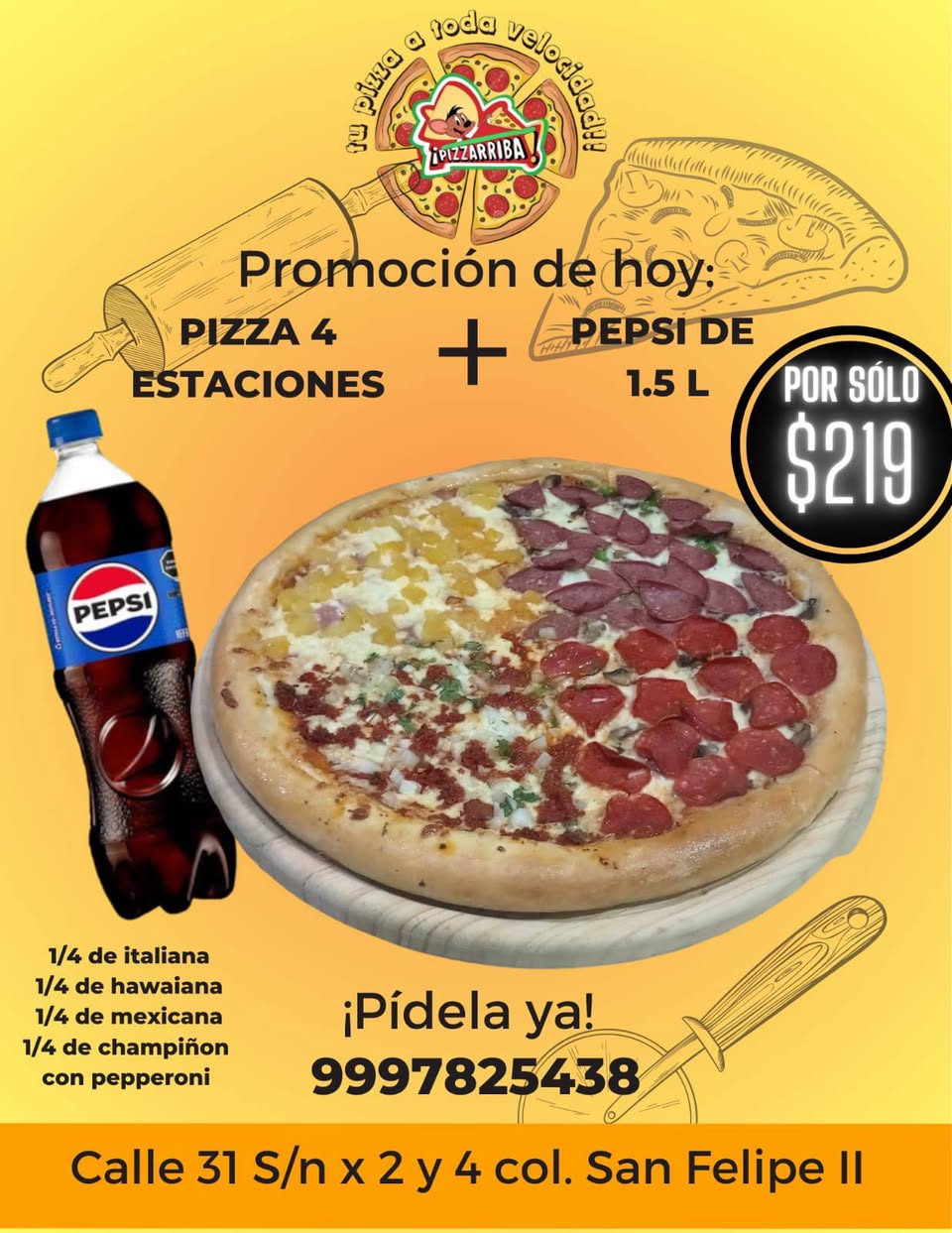 Pizzarriba UMÁN: Paquetes y promociones especiales para tu antojo