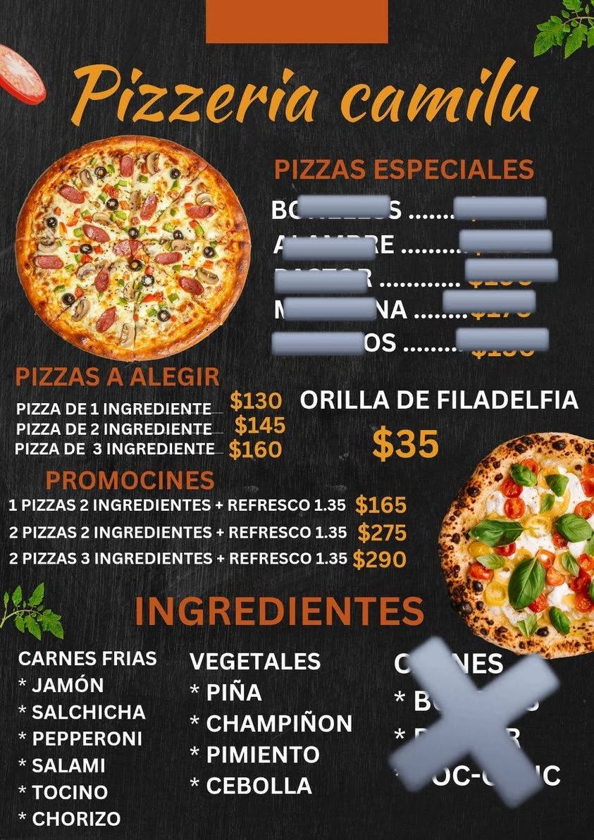 Pizzería Camilu: Especialidades en Pizzas con Ingredientes Frescos