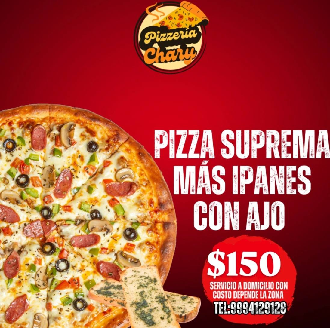 Pizzería Chary: Pizza Grande de Pastor de Trompo con Piña