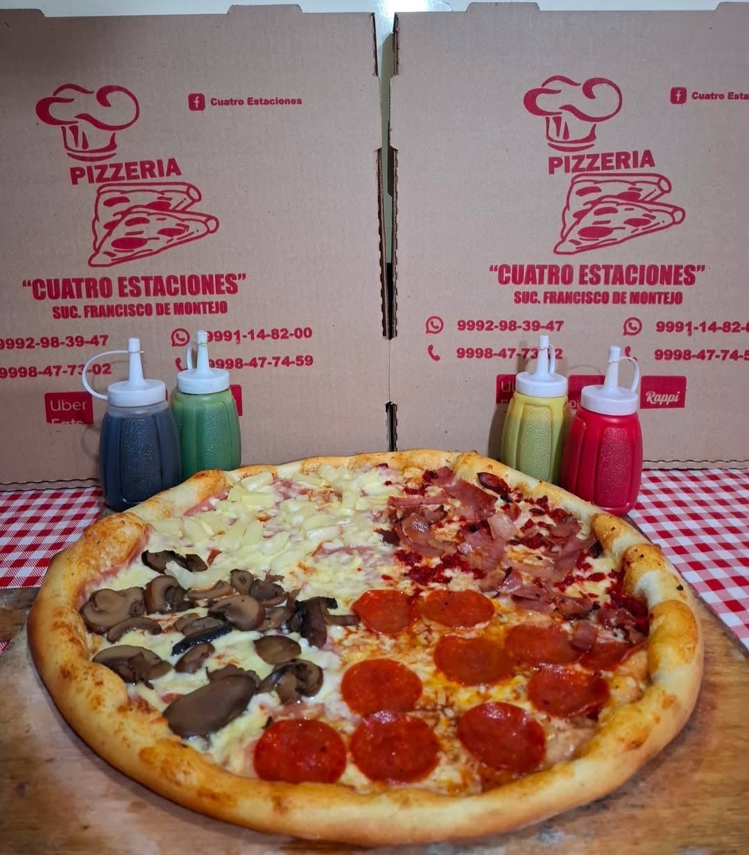 Pizzería Cuatro Estaciones: Menú variado y delicioso para disfrutar en casa