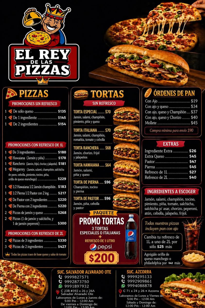 Pizzería El Rey De Las Pizzas - Pizzas y Más