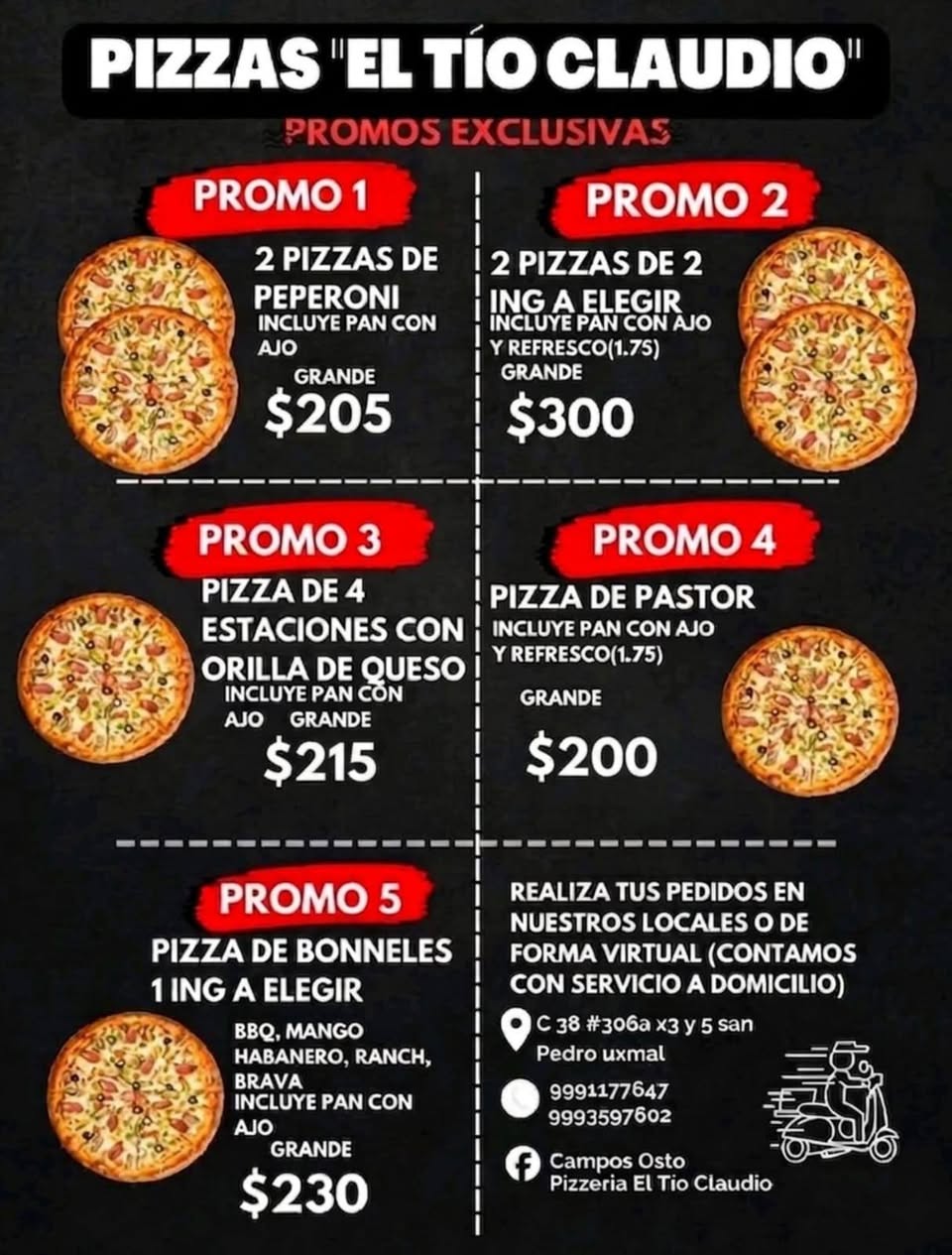 Pizzería El Tío Claudio: Pizza para todos los gustos y presupuestos en Yucatán