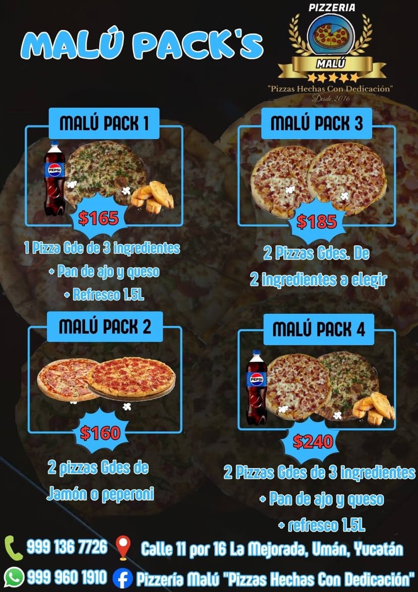 Pizzería Malu: Pizzas hechas con dedicación desde 2016
