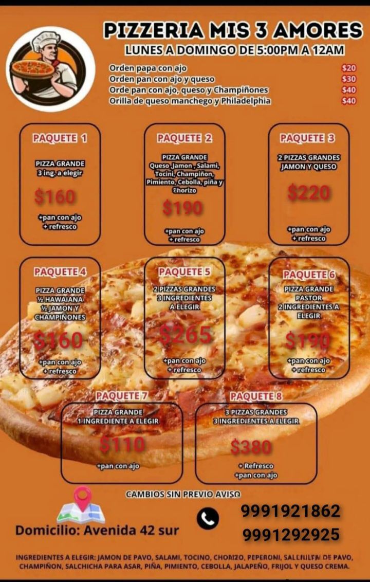 Pizzería Mis 3 Amores: Sabores y Tradición Yucateca