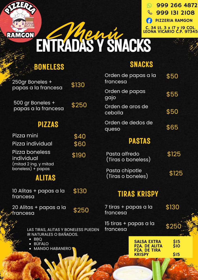 Pizzería Ramgon: Pizzas, Monchosos y Comida para Compartir en Yucatán