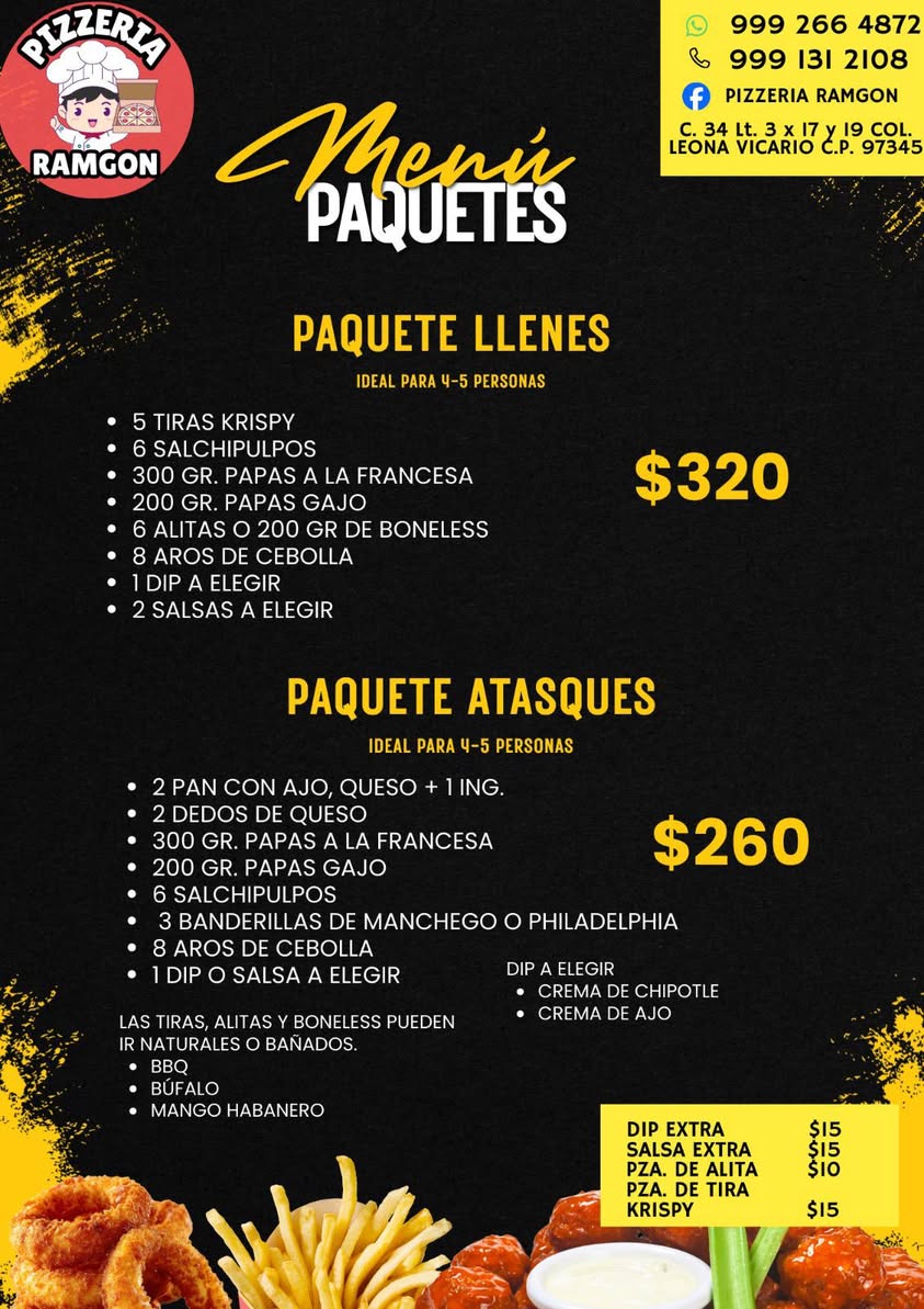 Pizzería Ramgon: Pizzas, Monchosos y Comida para Compartir en Yucatán