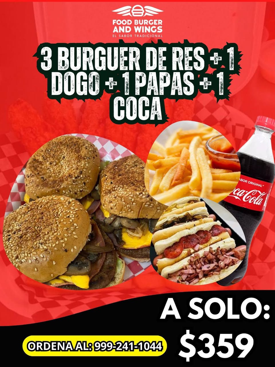Promoción 3x2 en Hamburguesas
