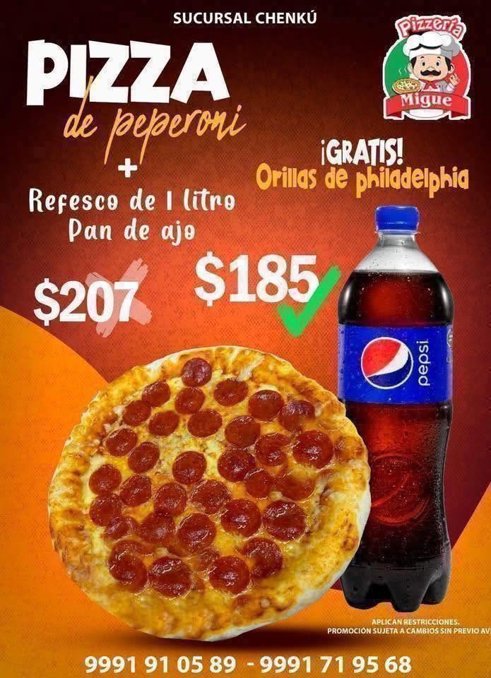 Promociones de Pizza Sucursal Chenkú