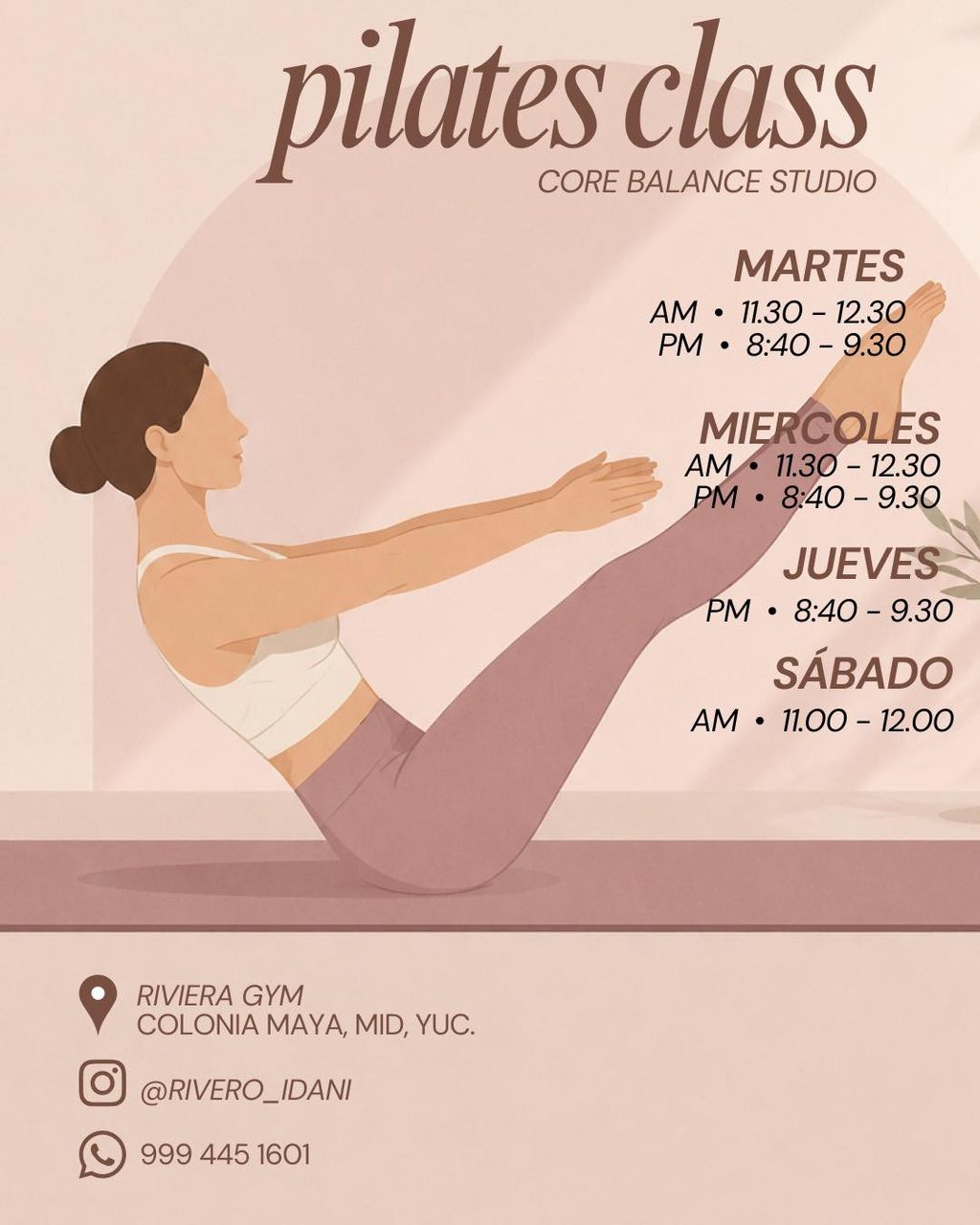 Riviera Gym, Clases de Pilates Colonia Maya — Altabrisa
