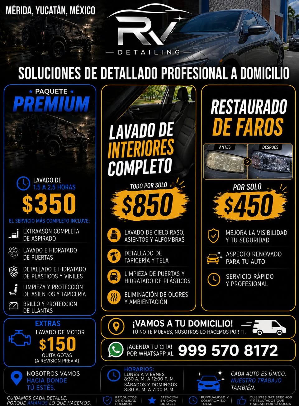 Servicio de Detallado Automotriz a Domicilio