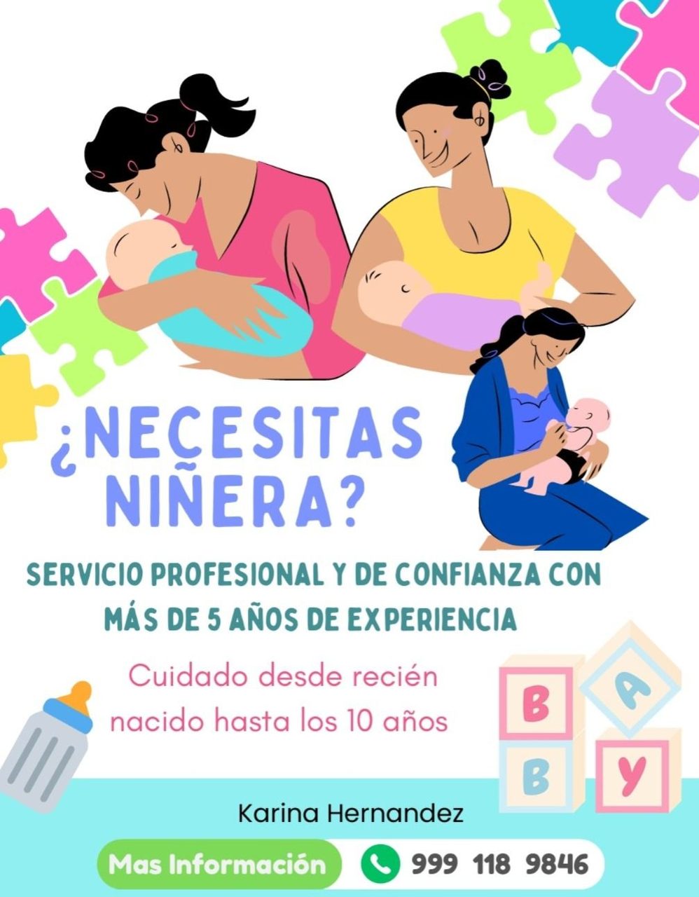Servicio de niñera profesional