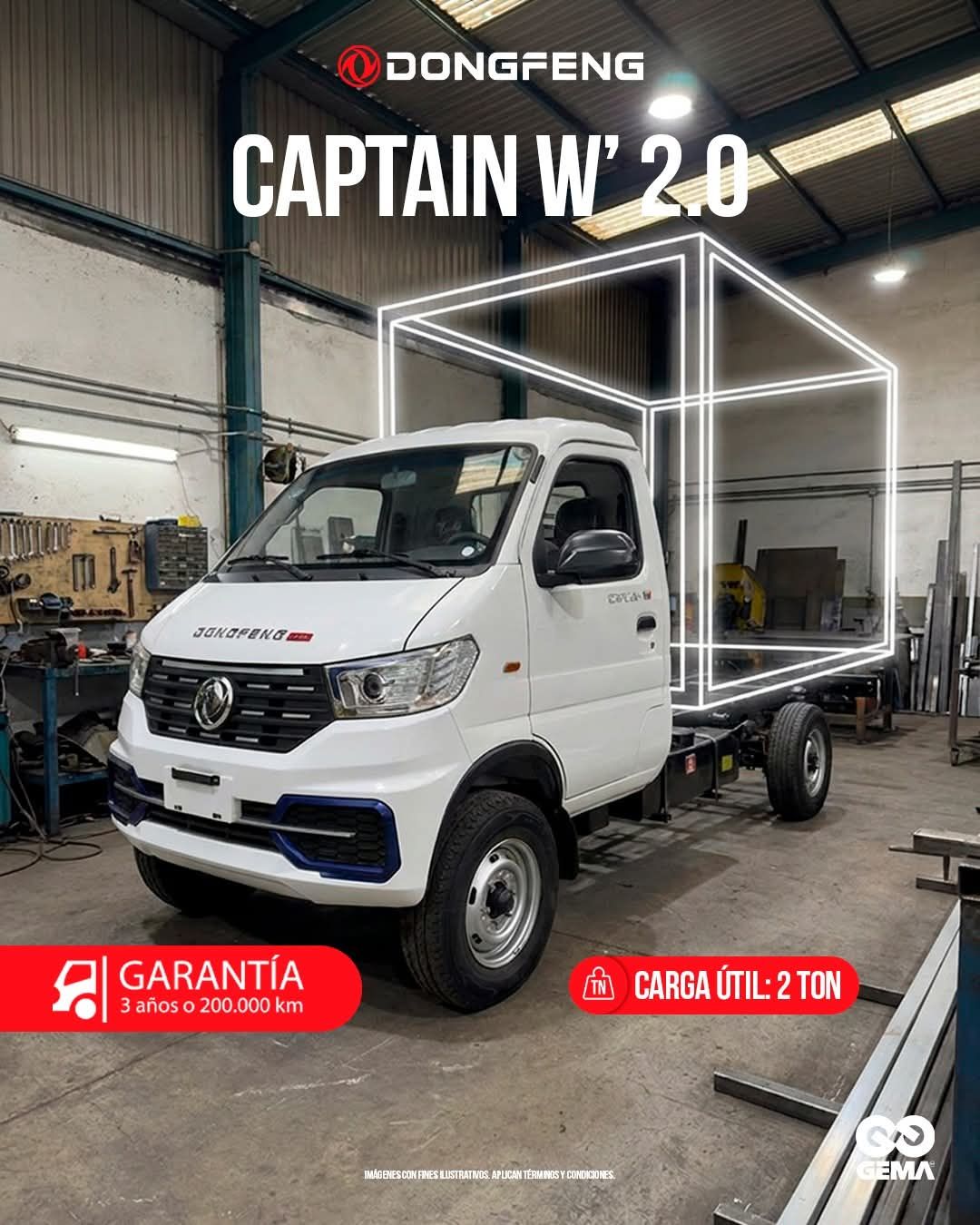 Servicio y financiamiento para camiones Captain W de 2 toneladas