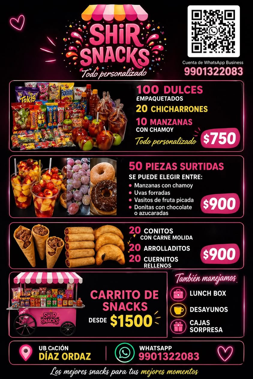 Snacks para Eventos Shir Snaks