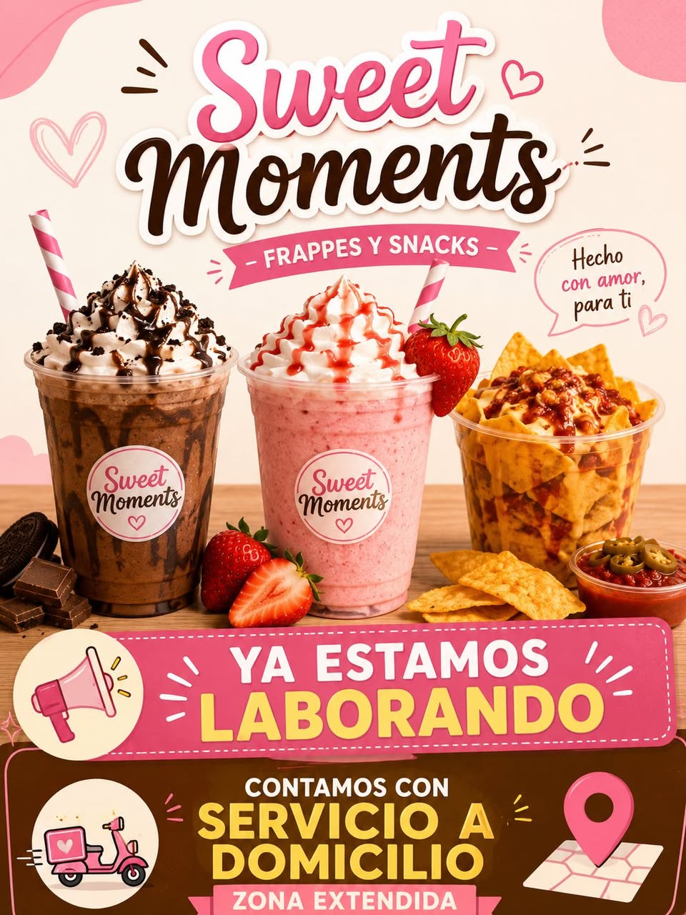 Sweet Moments: Frappes, Snacks y Delicias Artesanales para tu antojo