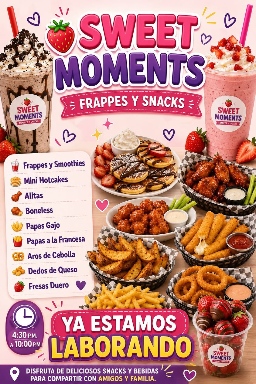 Sweet Moments: Frappes, Snacks y Delicias Artesanales para tu antojo