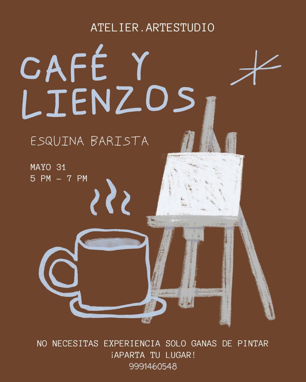 Taller Café y Lienzos en Esquina Barista