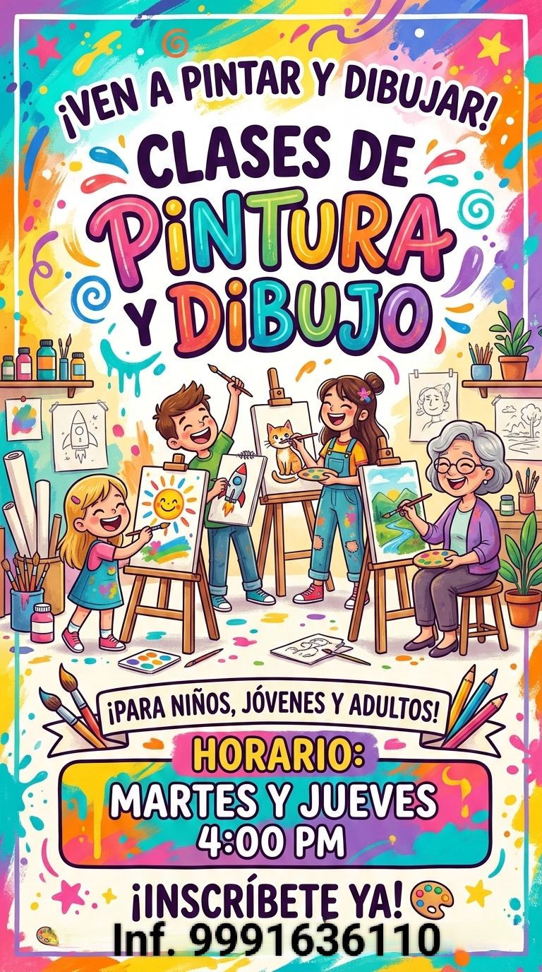 Taller de Dibujo y Pintura gratuito para todas las edades en Ciudad Caucel