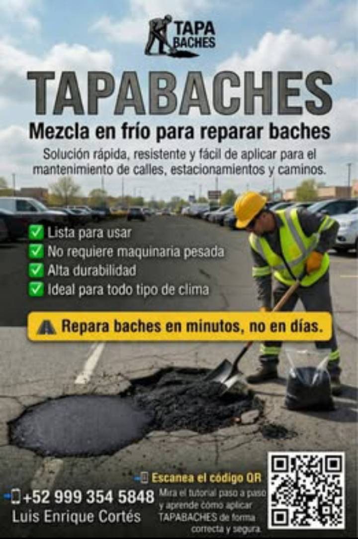 Tapa Baches Asfalto en Frío Extrema