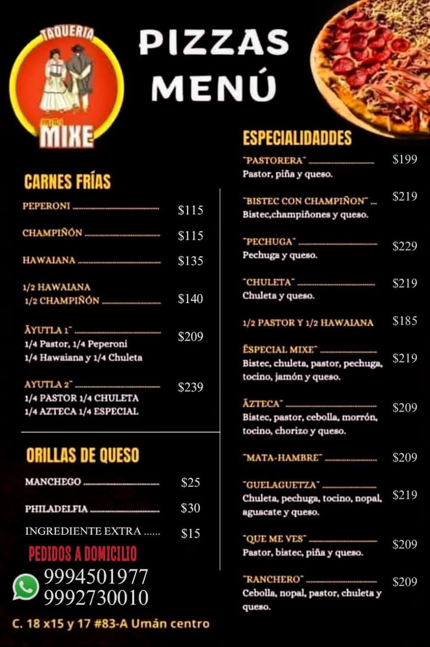 Taquería Ayutla Mixe: Pizzas y especialidades únicas de Yucatán