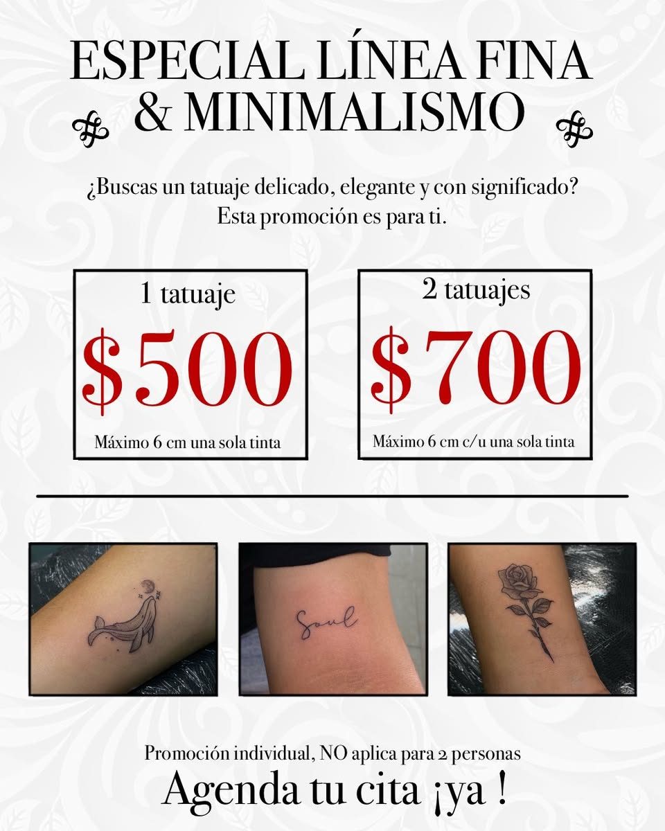 Tatuajes Linea Fina y Minimalismo
