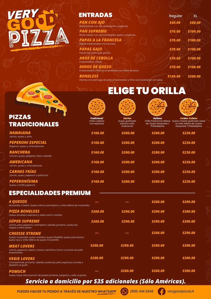 Very Good Pizza L.A.: Especialidades en Pizza y Antojitos Yucatecos