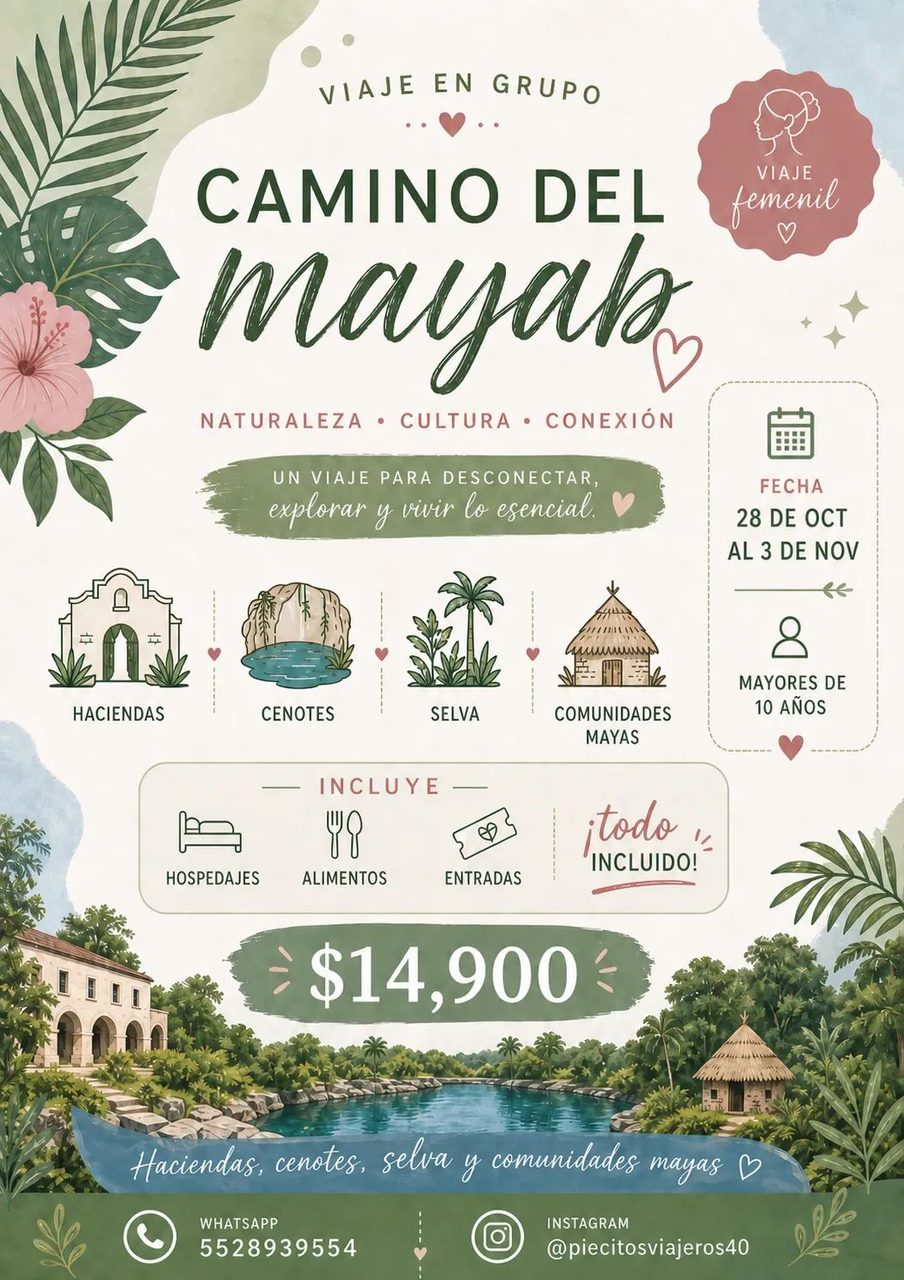 Viaje Femenil al Mayab: Haciendas, Cenotes y Comunidades Mayas