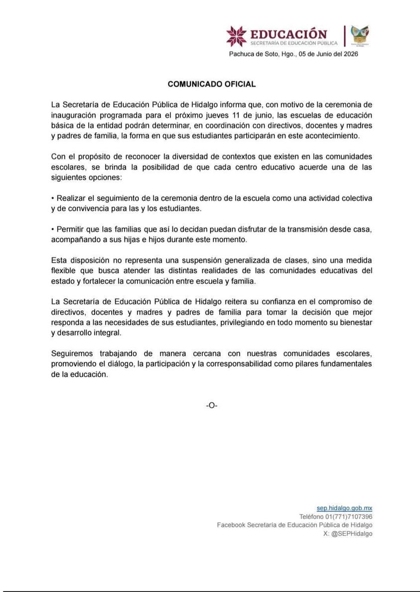 Mundial 2026 divide decisión de clases en estados; Hidalgo deja a escuelas elegir