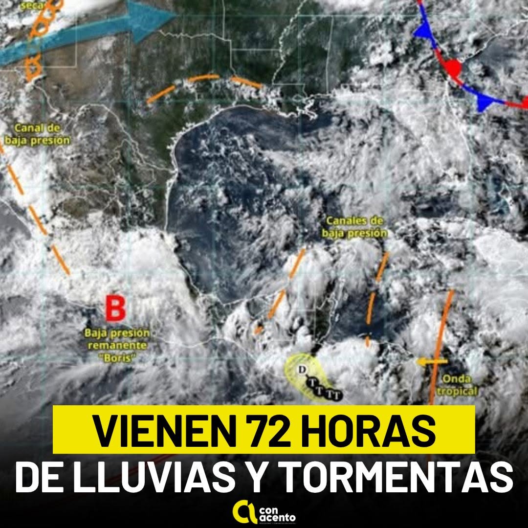 Alerta por tormentas fuertes en Yucatán: lluvias intensas y riesgos para la Península