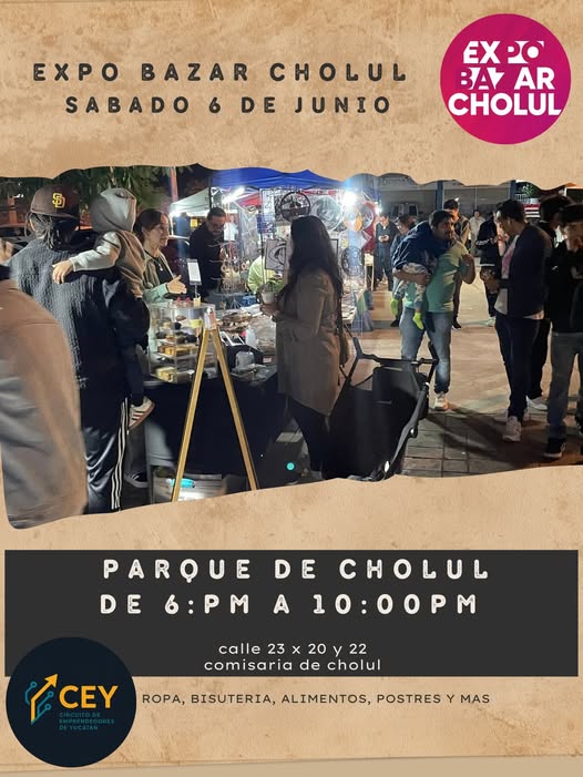Expo Bazar Cholul: sabores y talento local este sábado
