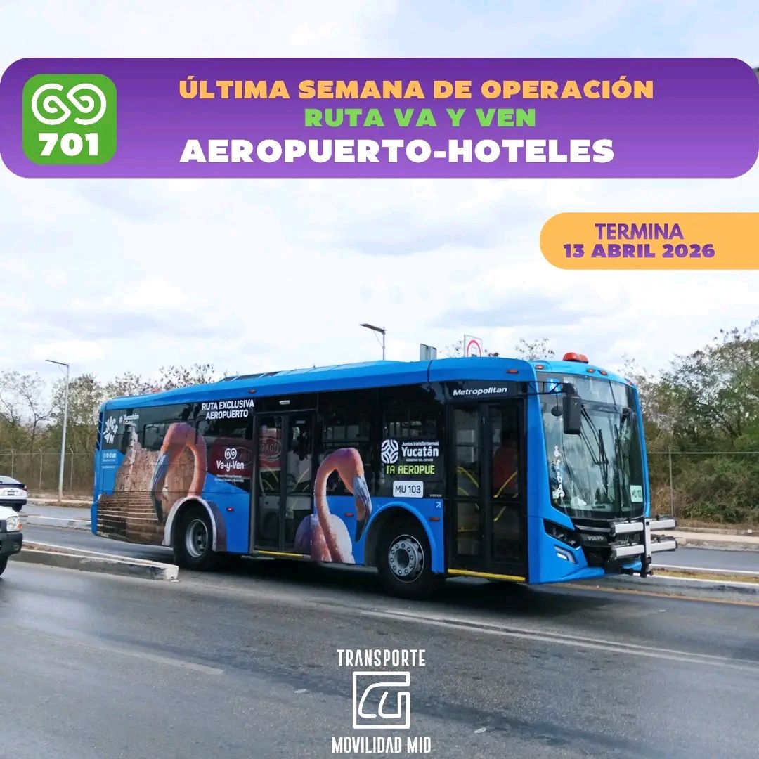 Finalización de ruta Va-y-Ven aeropuerto última semana de operación